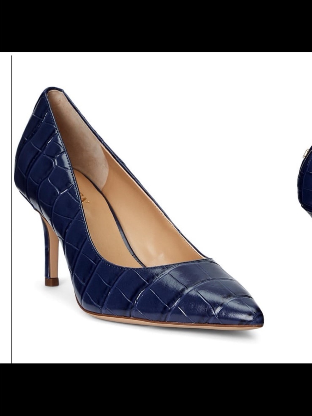 NWB Lauren Ralph Lauren women’s Lanette pointed toe pump navy size 9.5